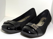 Anne Klein Sport Women s Black Textile Ballet Flats Slip-On Comfort US 6 M