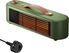 Small Electric Desktop Heater, 800W Fast Heating Ceramic Electric Heater, Porta