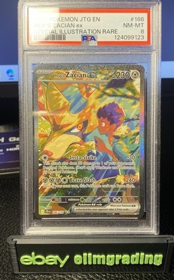 Pokemon Hop's Zacian ex 186/159 Sv09: Journey Together Holo PSA 8