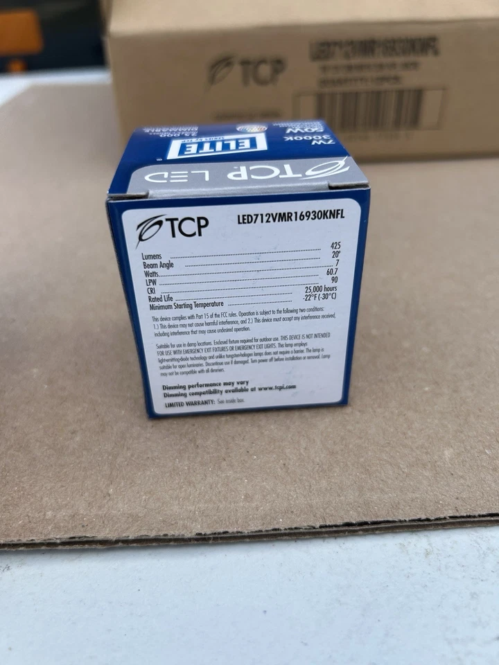 💡 12-LED TCP Lighting LED712VMR16830KFL MR16 500 Lumen M Elite 3000K Flood 7W - Image 4 of 4