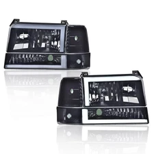 LED DRL Headlights Assembly Front Headlamp w/Corner Signal Compatible with Ford