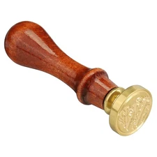 Letter Wax Seal Stamp Alphabet W Wooden Handle Removable Brass Head Classic