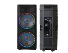 MR DJ PBX6500LED Professional Dual 15â€ 3-Way Full-Range Powered/Active DJ PA