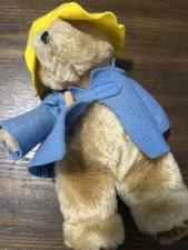 Vintage Eden Toys Paddington Bear Plush 1975 Blue Duffle Coat Yellow Hat Small