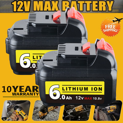 2 NEW Pack For DEWALT DCB120 12V 12 Volt 6AH Lithium-Ion Battery DCB127-2 DCB121