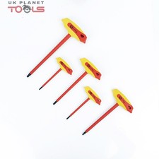 CK Tools T4422 SET 5 Piece VDE Insulated T-Handle Hexagon Allen Key Set 3-6mm
