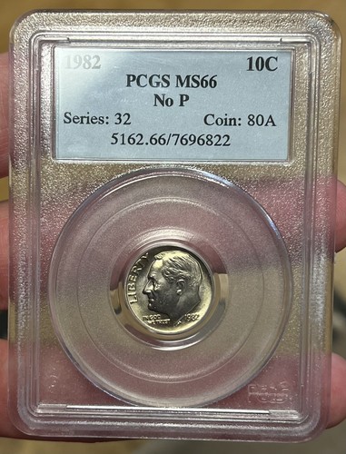 1982 Roosevelt Dime PCGS MS66 No P Strong FS-501 Toned Variety Coin 10C - Picture 11 of 12