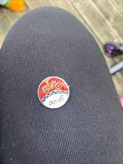 Ducati Pin Badge Retro Used