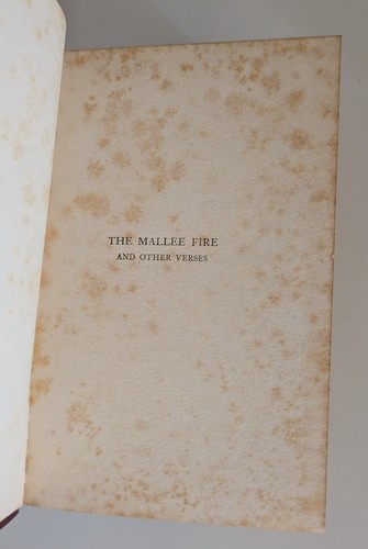 The Mallee Fire And Other Versus By Charles Souter 1923 No DJ 1st Edition - Picture 3 of 16