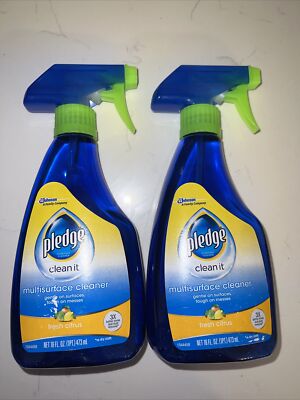 PLEDGE Multi-Surface CLEAN IT Fresh Citrus 16 Oz Lot of 2