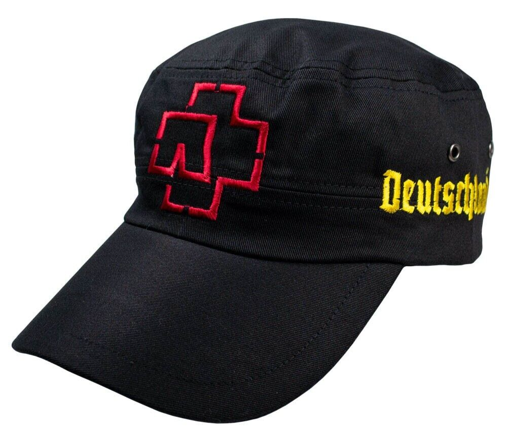 baseball cap military army cap with embroidered logo rock metal band