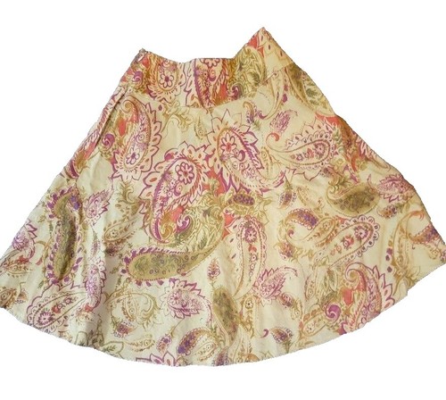 Ralph Lauren Skirt Silk Flared Black Label Size 12 Blue Flouce | eBay