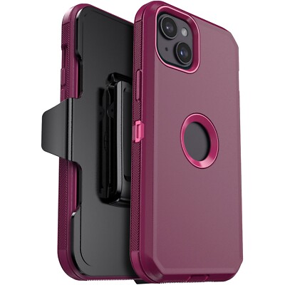 For Apple iPhone 15/15 Plus/Pro Max/Shockproof Heavy Duty Case Cover / Belt Clip