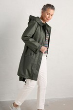 Seasalt Women's Coat - Green Seafaring Waterproof Coat - Petite - Trellis