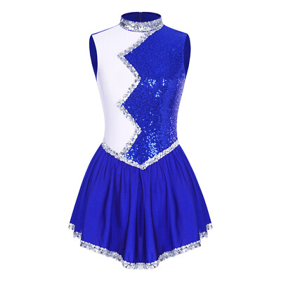 Womens Shiny Rhinestone Sleeveless Figure Ice Skating Dress Gymnastics Leotard Ballet Dress – buy the best products in the Ayzeze online store