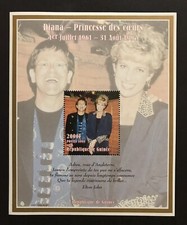 GUINEA PRINCESS DIANA ELTON JOHN MEMORIAL SOUVENIR SHEET 1998 MNH STAMPS 1