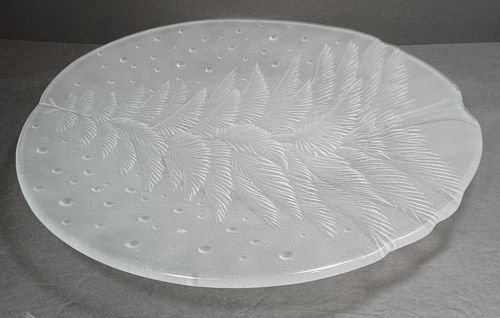 Mikasa Crystal Noel Serving Tray Platter Christmas Tree 14" Holiday Design Pine - Picture 6 of 10