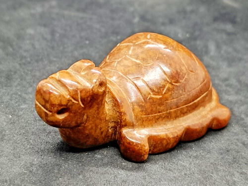 Antigua Escultura Tortuga de Viejo Jade Hetian Cultura Hongshan - Imagen 5 de 8