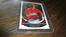 2013 BOWMAN CHROME CARLOS TOCCI AUTOGRAPHED BASEBALL CARD