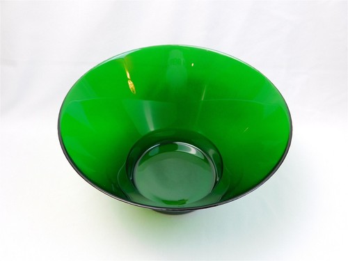 Centro de mesa de vidrio vintage verde esmeralda Vereco 12" por 6,25" de alto - Imagen 10 de 10