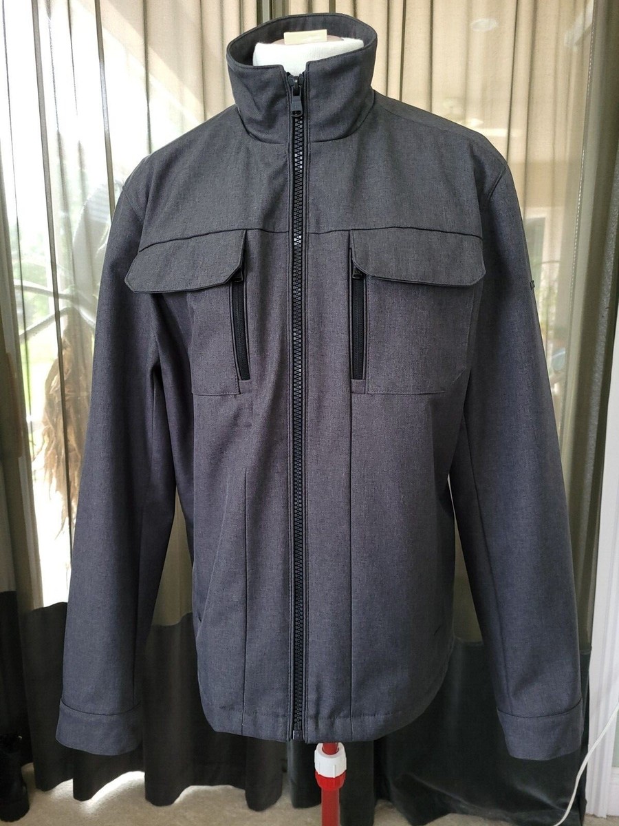 MICHAEL KORS MEN'S FULL ZIP GUILFORD SOFT SHELL JACKET DARK MICHAEL KORS MEN'S FULL ZIP GUILFORD SOFT SHELL JACKET DARK