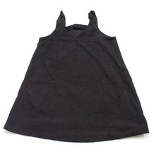 SHEIN Women's Essnce Solid V-Neck Corduroy Overall Dress MR2 Black Small