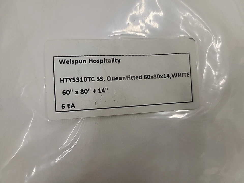 6 Pack of Bed Sheets Flat Soft White 180 Thread Count Bed Top Flat Sheets Queen - Image 2 of 2