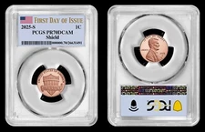 2025 S Lincoln Cent 1C PCGS PR70DCAM First Day Of Issue
