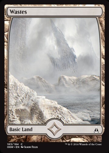 Wastes (183) - Foil (Full Art) Magic mtg Heavy Play, English Oath of the Gatewat