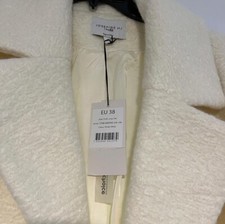Nakd Fluffy White Long Coat, New With Tags, Size Us 6 / Eu 38