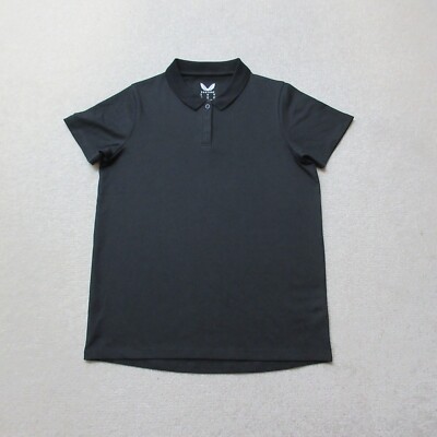 Castore Tennis Poloshirt Damen UK 10 Schwarz Golf Sportswear Freizeit EU 38 Neu ohne Etikett