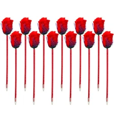 Wrapables ​Rose Flower Ballpoint Pens, for Office, Valentine's (Set of 12)