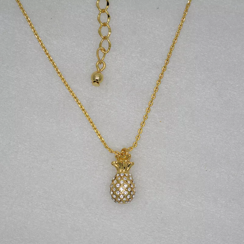 Gold pineapple necklace kate spade deals
