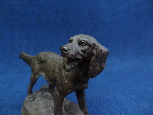 ANTIQUE BRONZE SCULPTURE OF AN IRISH SETTER ALFRED DUBUCAND COLLECTOR'S BRONZE - Picture 9 of 12