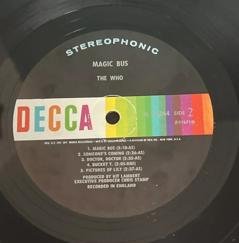 The Who - Magic Bus - US 1st Press Rainbow Decca w/ Adverts Inner VG+/VG+ - Picture 5 of 12