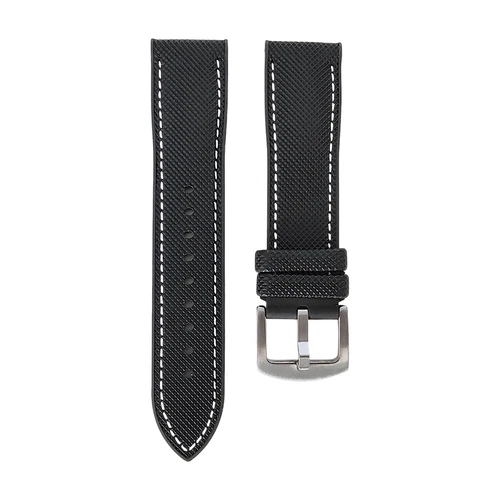 Elite Hybrid FKM Rubber Sailcloth Divers Watch Strap Band Two Piece 20 21 22 mm - Picture 61 of 94