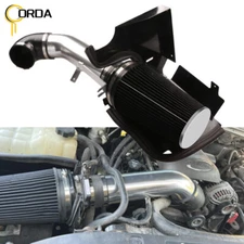 4" Black Cold Air Intake+Heat Shield Kit For 99-06 GMC/Chevy V8 4.8L/5.3L/6.0L