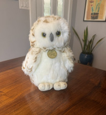 Miyoni Tots By Aurora White Brown Owl 8.5" Plush Stuffed Animal NWT