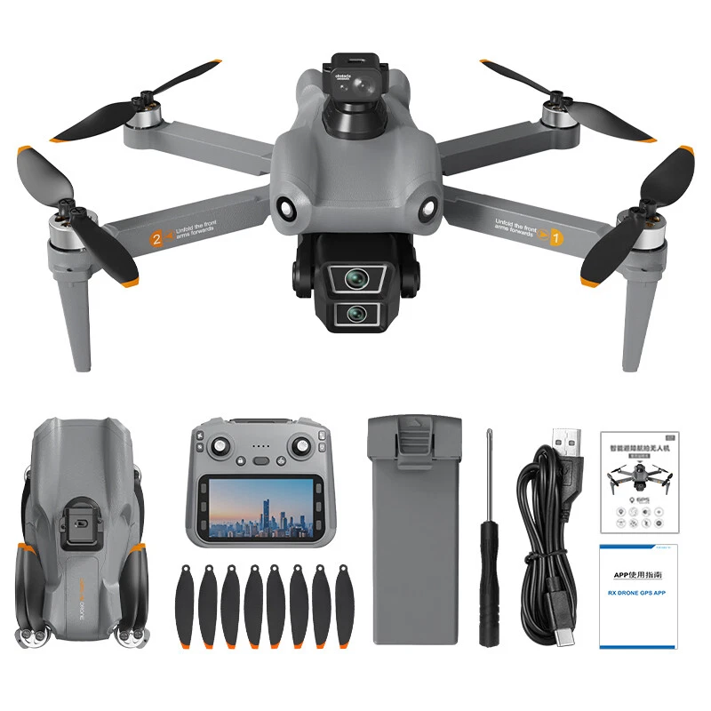 GPS Return 4.5" Remote Screen 5G Obstacle Avoidance EIS 4K HD Camera Drone - Image 3 of 4