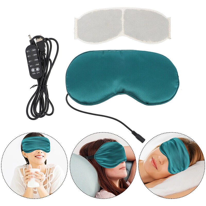 USB Heated Eye Mask Warm Eye Compress Heating Pad for Blepharitis Sleep