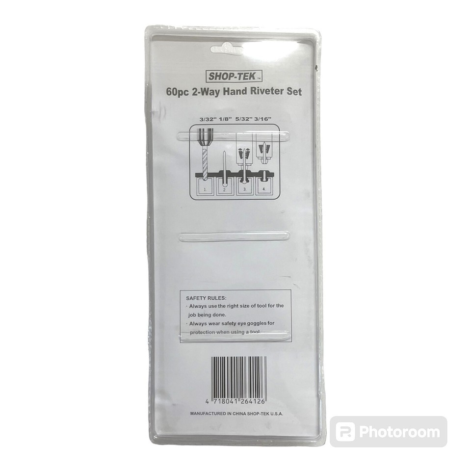 2 Way 60pc Gutter Pop Rivet Gun Hand Riveter Set Repair Tool, Heavy ...