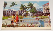 Nassau Bahamas Postcard Fountain Rawson Square