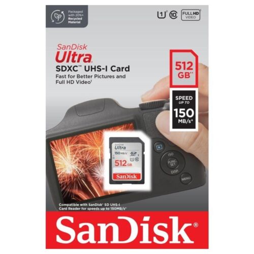 New Sandisk Ultra 64GB 128GB 256GB 512GB SDXC SDHC SD Card UHS-I CL10 150MB/s U1 - Picture 18 of 22