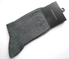 J.LINDEBERG Lightweight Grey Melange SOCKS Rib Knit Adult 40-42 (UK 6-8) Sweden