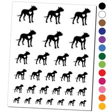American Pit Bull Terrier Dog with Heart Temporary Tattoo Water Resistant Set