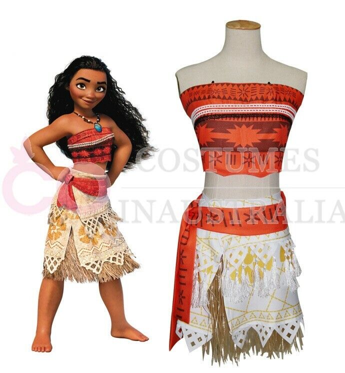 Ladies Adult Moana Polynesia Princess Fancy Dress Womens Book Week Costume