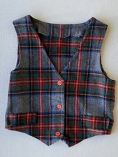 Vintage 90 s Handmade Kids Vest Size Range 6-7 Unisex Christmas Holidays