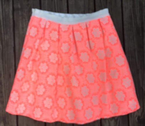 BODEN Ariana Damen 10 Rock Plissee Blumen Jacquard Tropical Peach D8 - Bild 3 von 4