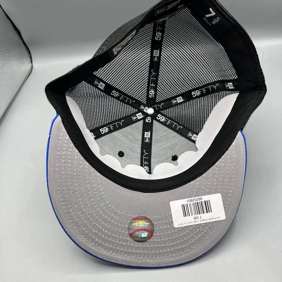 Gorra de camionero Los Angeles LA Dodgers para hombre 7 5/8 59Fifty New Era gorra ajustada nueva Foto 2 de 4