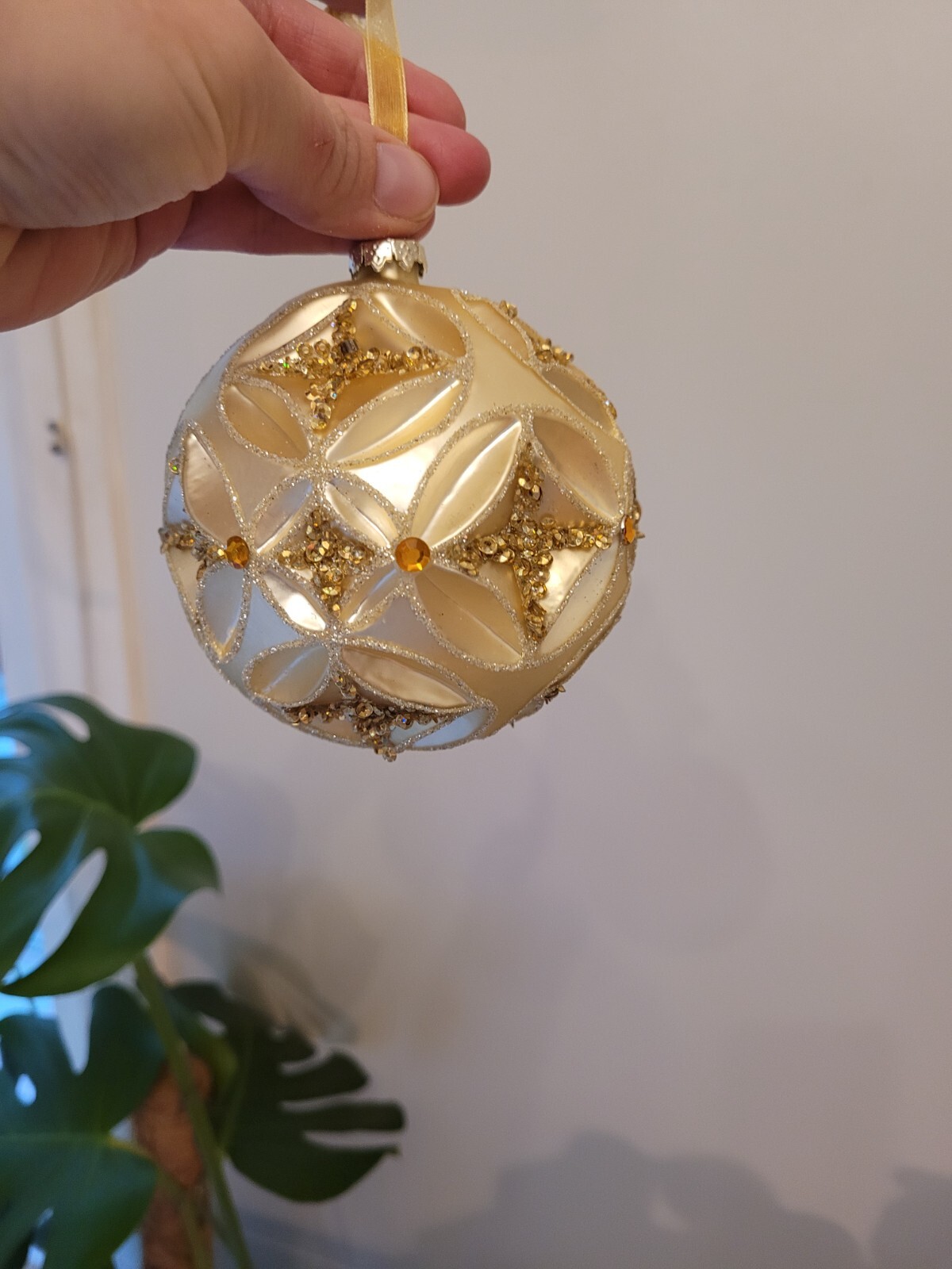 12 Balsam Hill Gold and Silver hanging Christmas tree decorations eBay